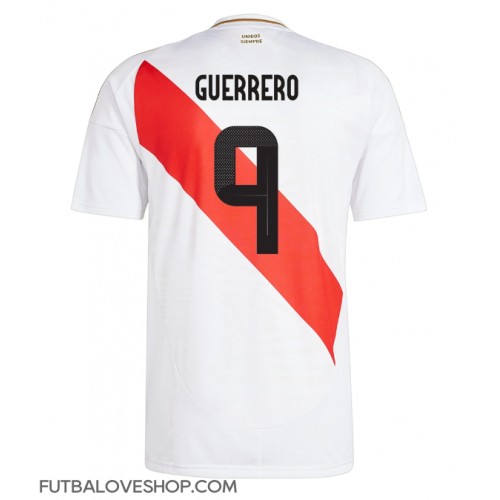 Dres Peru Paolo Guerrero #9 Domáci Copa America 2024 Krátky Rukáv